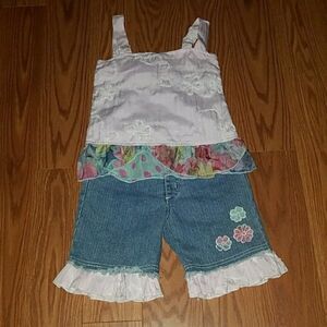 Chit Chat denim short set  Sz 4T  NWOT